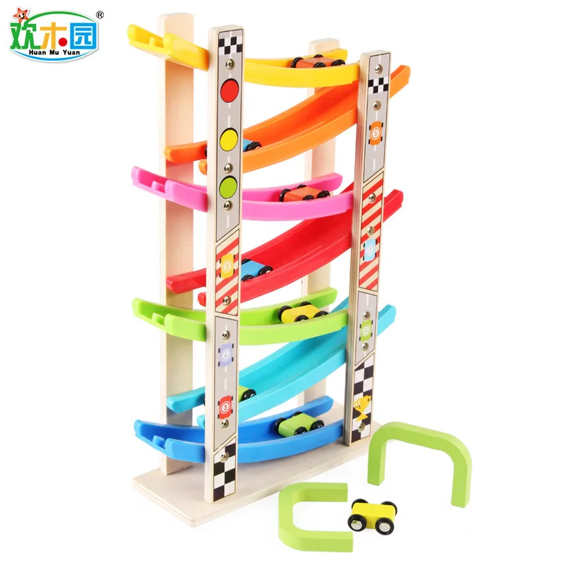 

Children Early Childhood Educational Toy Car Baby Speed Coaster Seven Layer Camera Track hua xiang che Boys And Girls Toy