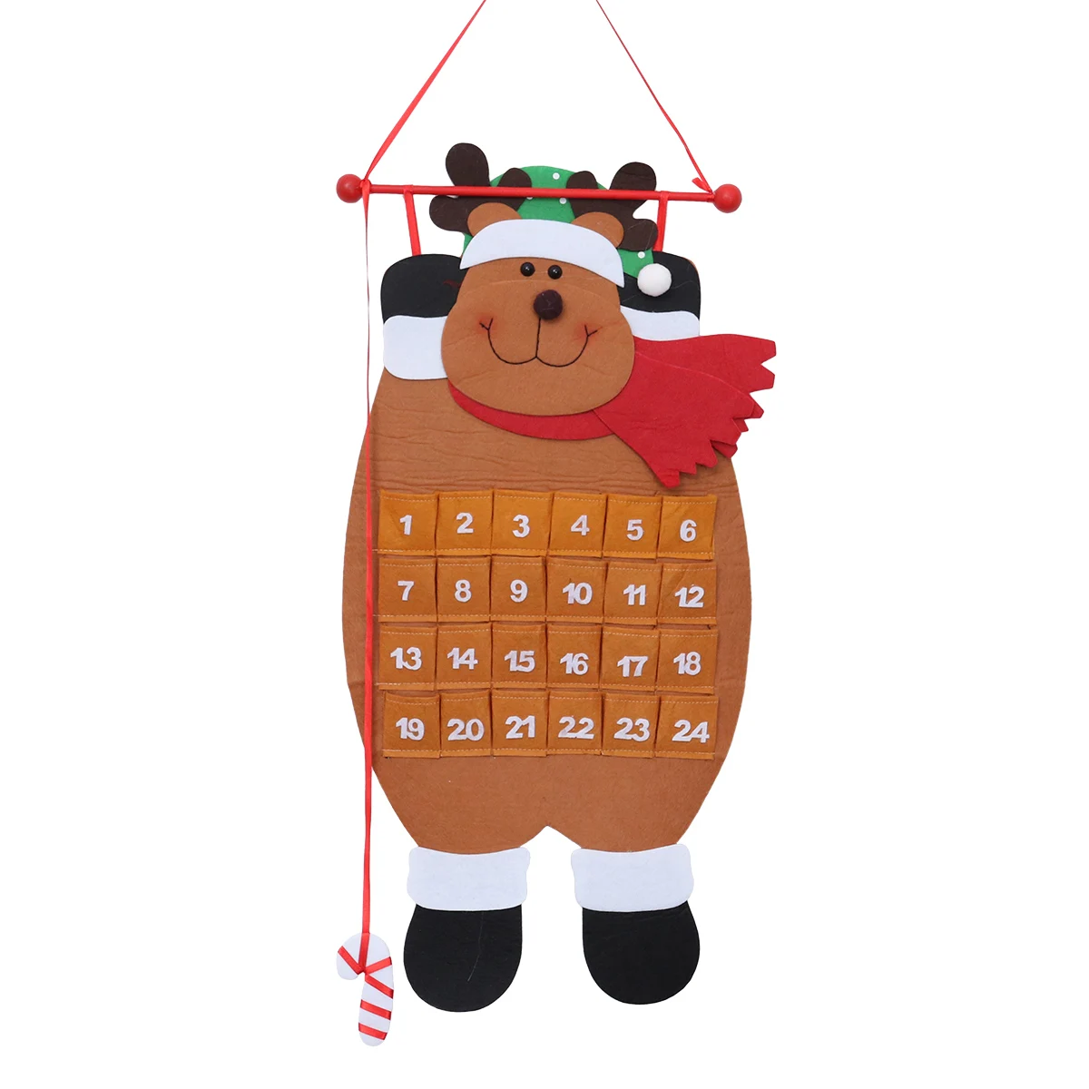 

Countdown to Christmas Santa Advent Calendar Christmas Tree Hanging Ornaments Decoration For Home Office Party Decor Xmas Gift
