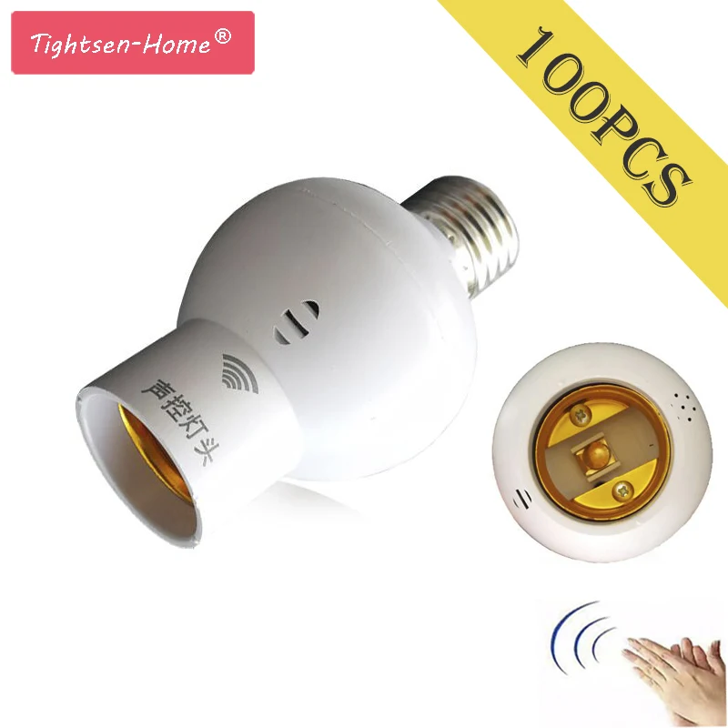 E27 Light Sound Voice Motion Control Light Sensor Switch Lamp Bulb Socket Holder 