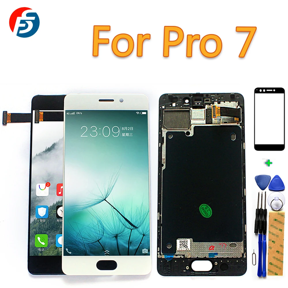 

100% Tested AMOLED 5.2 inch Touch Screen For Meizu Pro 7 pro7 LCD Display Digitizer Assembly 1920*1080 Frame with Free Tools