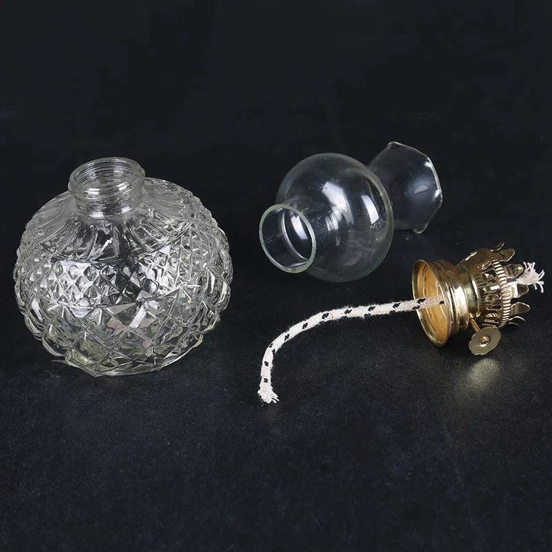 Indoor Oil Lamp,Classic Oil Lamp With Clear Glass Lampshade,Home Church Supplies