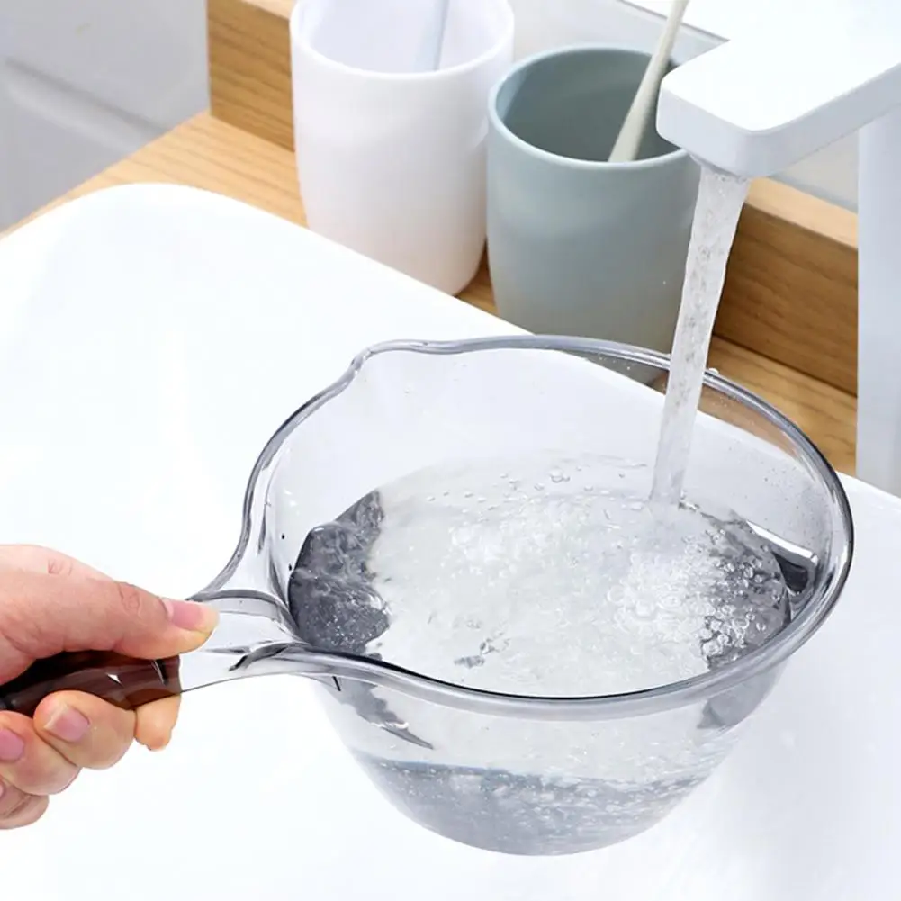 Clear Water Spoon Thickened Anti-skid Long Handle Household Water Scoop Durable Minimalistic Bath Cup Kitchen Gadgets