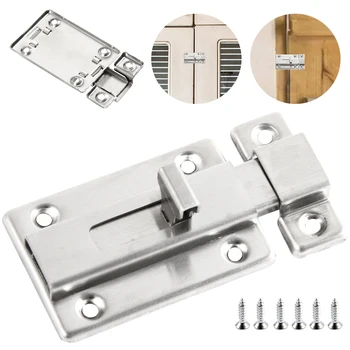 

Door Bolts Home Door Window Security Slide Bolt Lock Hasp Staple Gate Safety Lock Stainless Steel Latch Door Security Latch