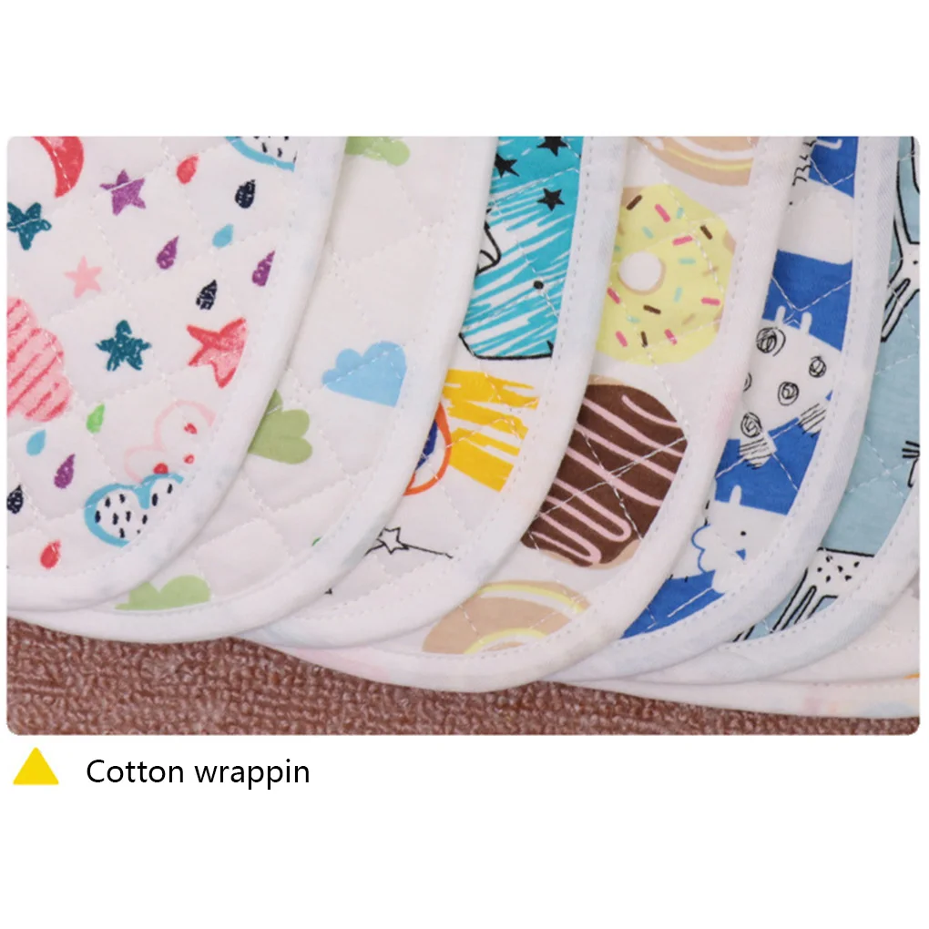 Random Color Baby Bandana Bibs Cartoon Printed Baby Food Clothes Toddler Boys Girls Apron Chest Saliva Towel