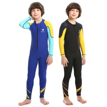 

Children's diving suit outdoor sunscreen one-piece swimsuit quick-drying long-sleeved boys and girls swimwear