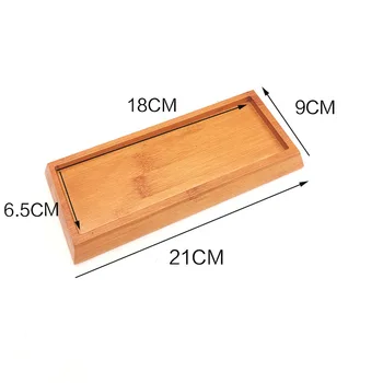 

bamboo knife holder sharpener whetstone holder Fixed sharpener kitchen durable non-slip base rectangular household