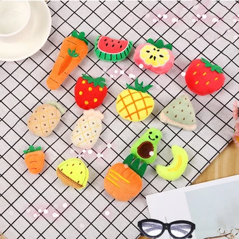 

10pcs/lot DIY plush cartoon fruit Patches Appliques For baby sock Sewing accessories DIY Hair clip Decoration