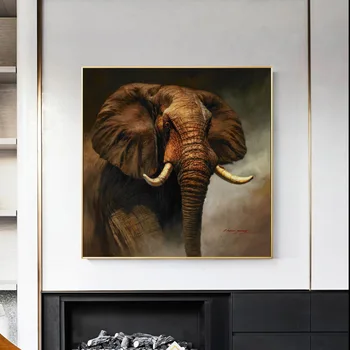 

Classical elephant poster elephant wall art painting animal canvas painting home wall decoration