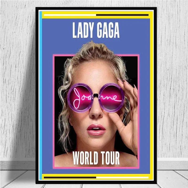 Печать плакатов Леди Гага плакат поп-звезда музыка певица альбом рэп Холст Картина маслом искусство настенные картины для гостиной домашний декор - Цвет: 16