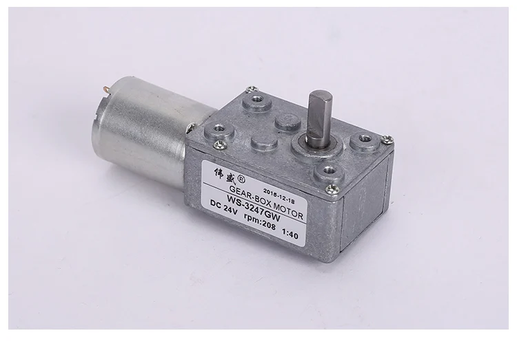 GW370 червячный мотор-редуктор, DC12V24V, вперед и назад, регулировка скорости двигателя, высокий крутящий момент, металлический редуктор