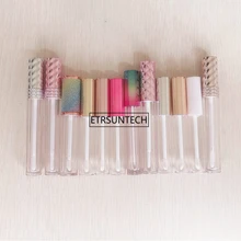 10pcs 30pcs 50pcs Clear Lip Gloss Containers With Silver Gold Rosegold Pink Purple Lid Empty Cosmetic Containers Lip Balm Tube