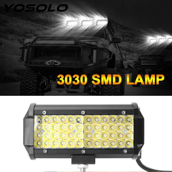 

YOSOLO4x4 Super Bright LED Work Light 6000K Spotlight LED Light 7" 144W 10800LM for Tractors Bar Offroad Boat Car Truck ATV SUV