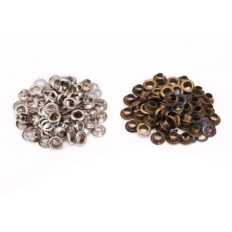 

100x silver and bronze eyelet+ tool set for 6mm leather