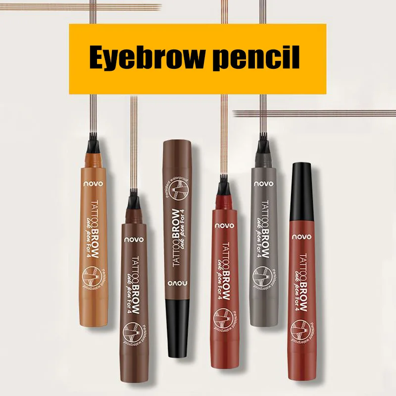 Microblading Tattoo Eyebrow Pen Waterproof Long Lasting Fork Tip Makeup Ink Sketch Eye Brow Pencil OR88