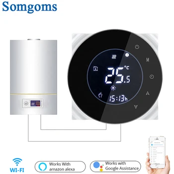 Wifi Smart Water/Gas Boiler Thermostat Tuya Remote Control Backlight Weekly Programmable LCD Touch Screen Temperature Controller
