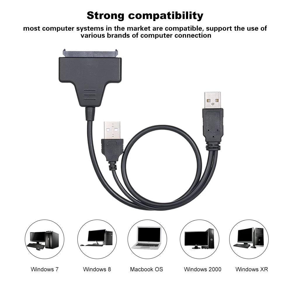 USB 2,0 для SATA конвертер Кабель-адаптер для 2,5 SATA HDD жесткий диск