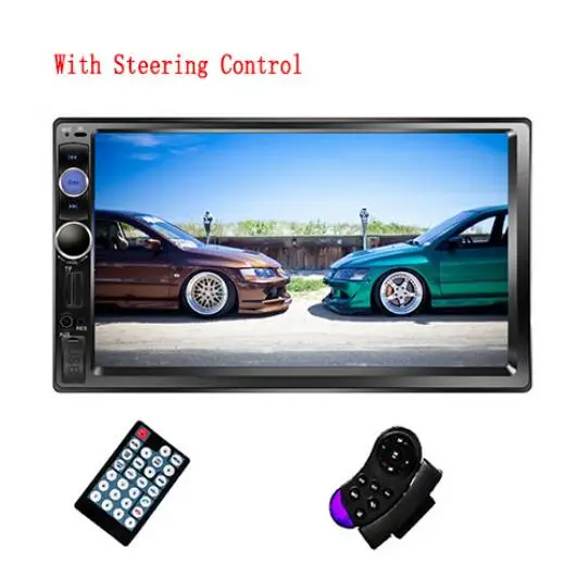 control Leadfan 2 Din " дюймовый ЖК-экран Автомобильный Радио Coche usb bluetooth Мультимедиа 2Din Авто Аудио плеер стерео камера заднего вида - Цвет: control