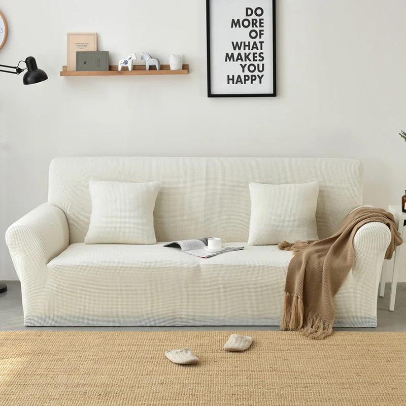 Белый плюшевый чехол на диван для гостиной секционный чехол плотный эластичный диван Чехол угловой диван мягкий теплый осень/зима