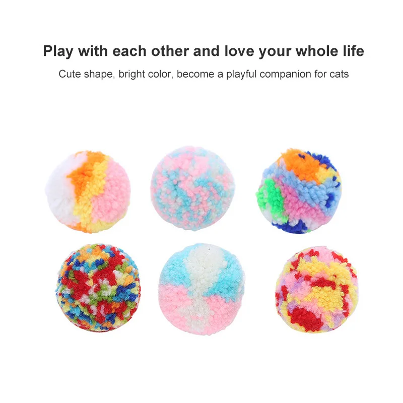 1Pc Pet Toy Plush Ball Cat Ball Toy Bouncy Ball Small Pet Interactive Toys Multi Color Choice Bayberry Ball Cat Throwing Toys