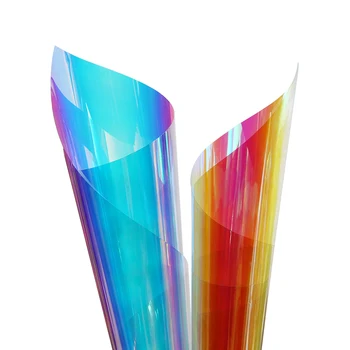 

SUNICE 45cmx1000cm Chameleon Dichroic Window Tint Glass Tint Transparent Color Film Christmas Decorative House Explosion-proof