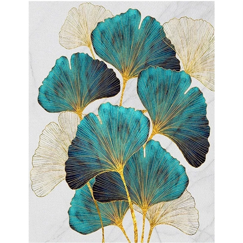 5D DIY Diamond Painting Full Round square Ginkgo Leaf Embroidery Mosaic Home Decoration Gift | Дом и сад