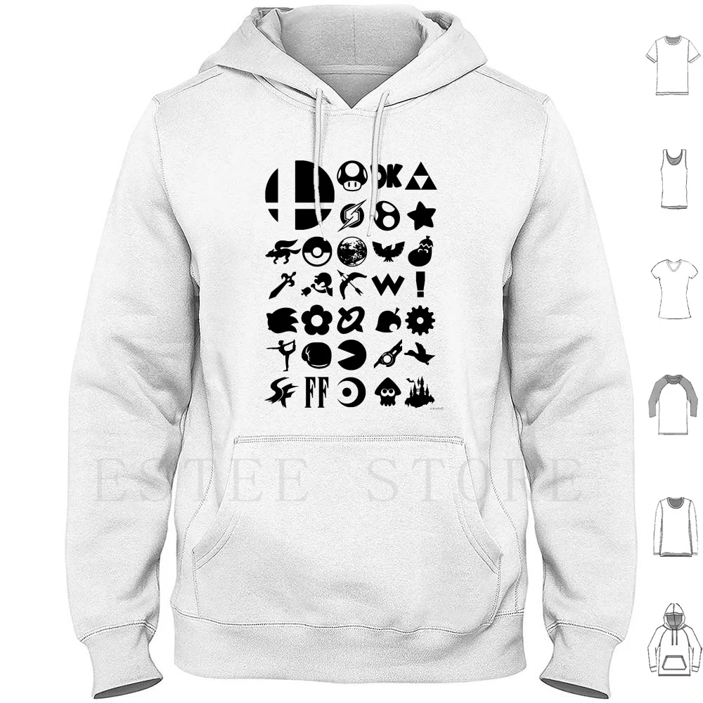 Serie Smashing-Felpe Con Cappuccio Super Smash Bros Manica Lunga Smash Bros Super Smash Bros Ultimate Super Smash