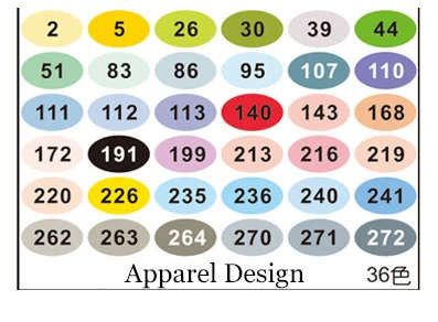 Apparel Design 36pc Профессиональный FINECOLOUR арт Маркер Маркеры щеток спиртовые чернила фломастер Manga каллиграфия рисования комиксов товары для рукоделия EF102 - Цвет: Apparel Design 36pc