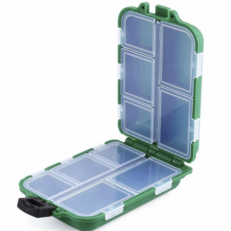 10 Compartments Fishing Lure Boxes Bait Storage Case Fishing Tackle Storage  Trays Hooks Organizer Waterproof Fishing Accessory