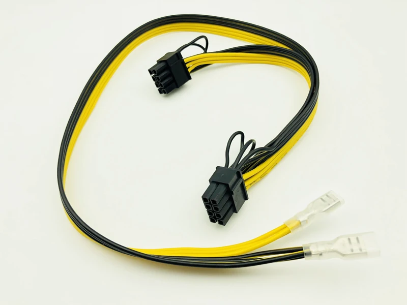 Power Cable PCIE Video Card Dual 8pin (6+2) Splitter Power Supply Wire 250 Female Terminal 18AWG Cables for ETH BTC Miner Mining