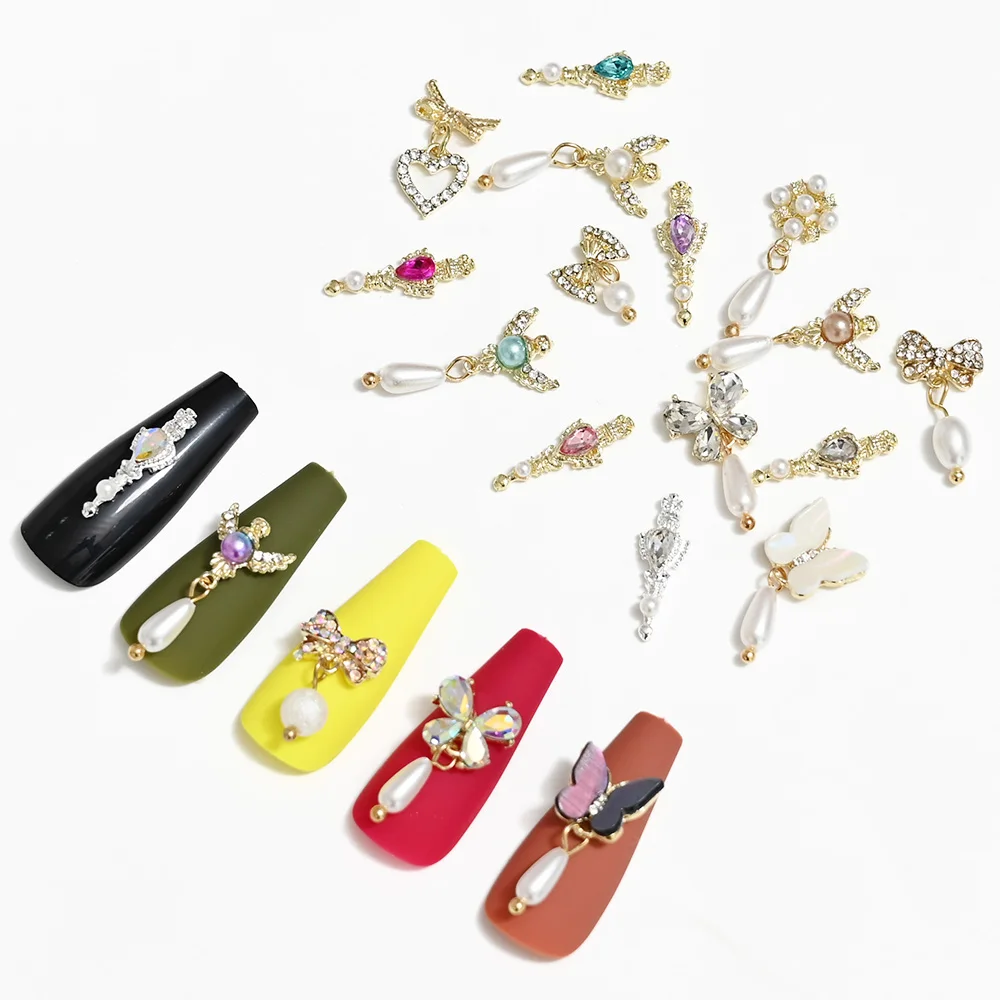 10PCS Multi-color Brand Chanel Nail Charms