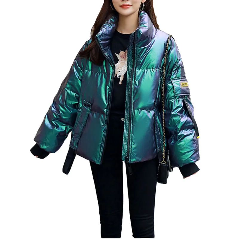 

2023New Winter Thick Colorful Bright Surface Female Fashion Women Down Jacket White Duck Down Korean Women Down Jacket NBH379
