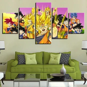

Boys Bedroom Wall Canvas Goku Poster Dragon Ball 3D Printing Anime Art Wall Picture for Living Room Office No Frame