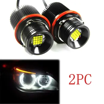

White LED Lights Ring marker Replacement Car Auto 1 Pair Angel Eyes 7000K Parts