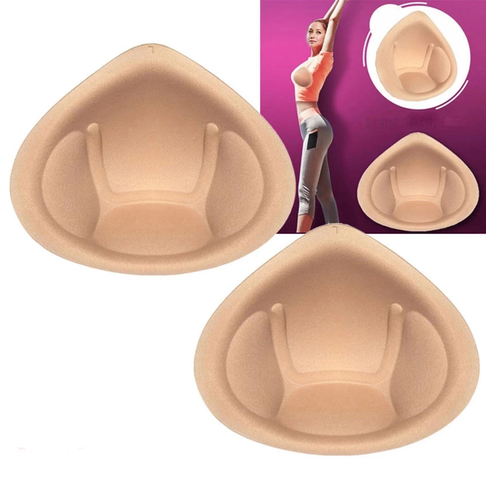 

1 Pair 2019 Intimates Accessories Insert Push Up Bra Pads Adjustable Enhancer Triangle Inserts Chest Cups Breast Bra Sponge Pad