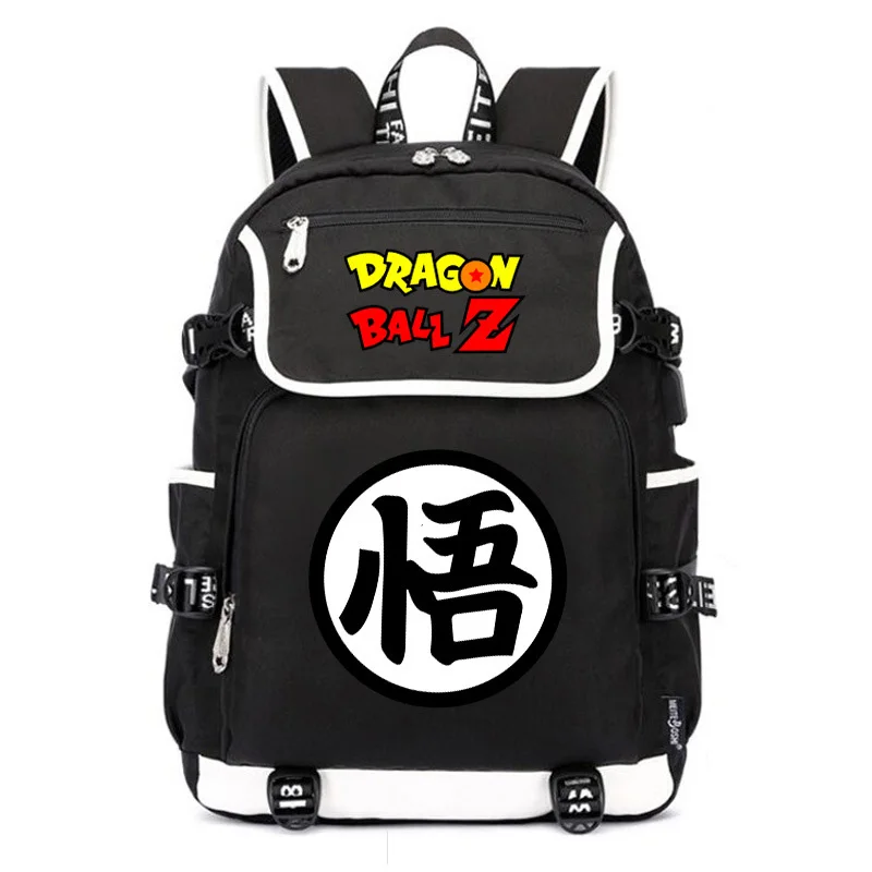 Dragon Ball Аниме Bookbag Оксфорд школьные сумки для девочек подростков зарядка через usb Ноутбук Рюкзак Большой Путешествия Bagpack Сон Гоку Rugzak - Цвет: 14