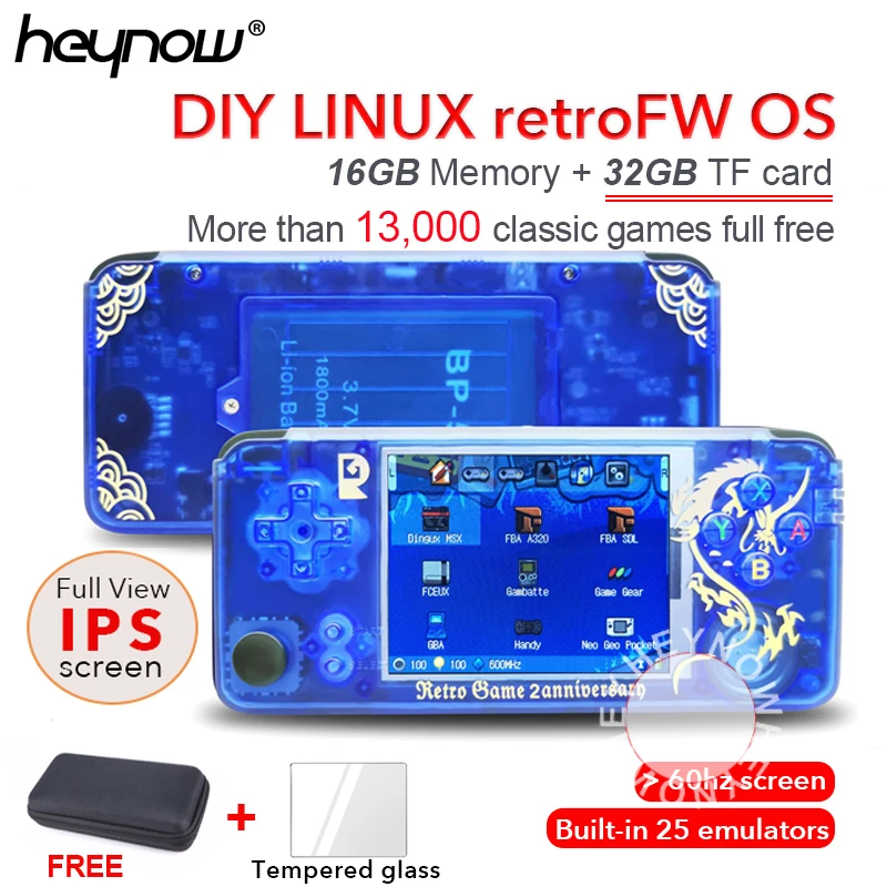 RS97 Plus ips экран DIY RetroFW система Linux Ретро игровая консоль 25+ эмуляторы 13000+ игры двойная система ручной игровой плеер