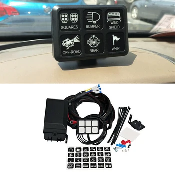 

Harness For Car Truck Circuit Control Touch Screen Switch Panel Sensitive 6 Gang On Off Universal Electronic Button Boat SUV