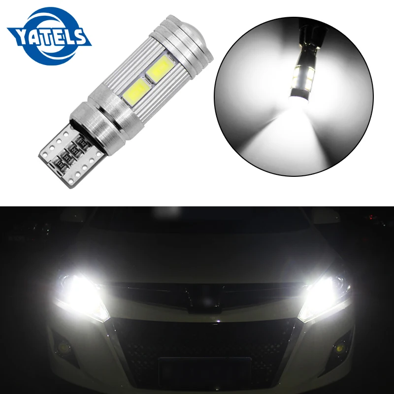 

T10 10 SMD 5630 LED Projector Lens Auto Clearance Lights W5W 501 10SMD 5730 LED Car Marker Lamp Parking Bulb Canbus Error Free