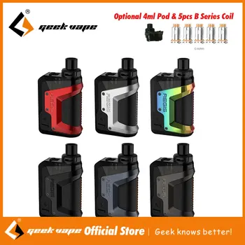 

Original GeekVape Aegis Hero Kit 45W Output 1200mAh Battery MTL DTL Vaping Pod System E-cigarette Vape Kit 4ml Pod Mod Vaoe Kit