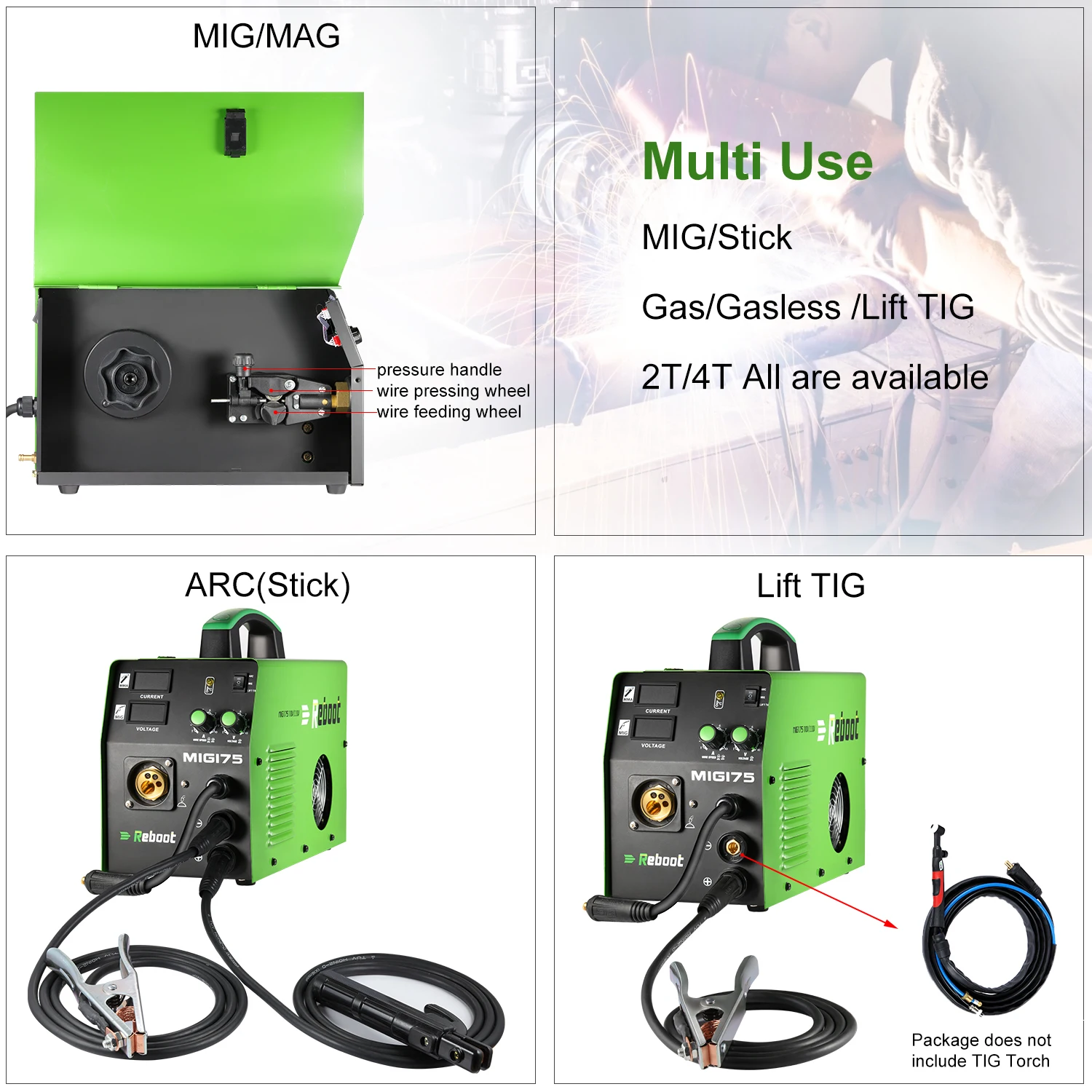 MIG Schweißer MIG-175 Gas/Gaslose DC 220V2 in 1 Flux Core Draht Und Feste Draht IGBT Inverter schweißen Maschine MMA MIG MAG MIG Schweißer MIG-175 Gas/Gaslose DC 220V2 in 1 Flux Core Draht Und Feste Draht IGBT Inverter schweißen Maschine MMA MIG MAG