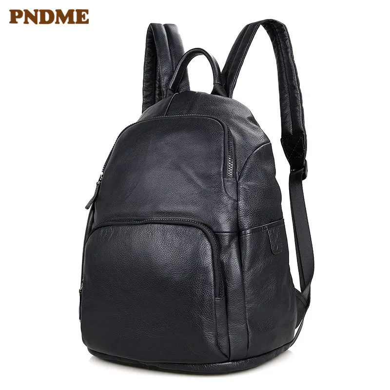 #^Special Price PNDME высококачественный мягкий мужской и женский рюкзак из натуральной кожи, повседневный простой студенческий рюкзак из воловьей кожи, Чер... #^Special Price PNDME высококачественный мягкий мужской и женский рюкзак из натуральной кожи, повседневный простой студенческий рюкзак из воловьей кожи, Чер...