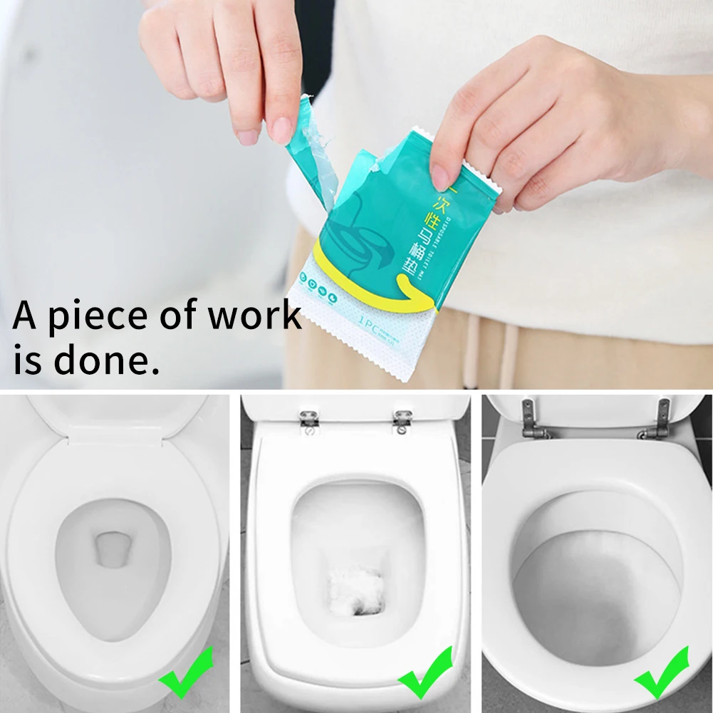 10pcs Portable Disposable Business Safe Soft Hotels Toilet Seat Cover Waterproof Pad Clean Mat Hygienic Travel Bathroom Supplies