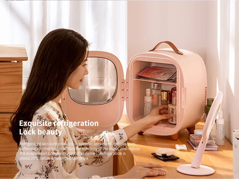 Baseus Desktop Mini Refrigerator Exquisitesr frigeration Lock beauty