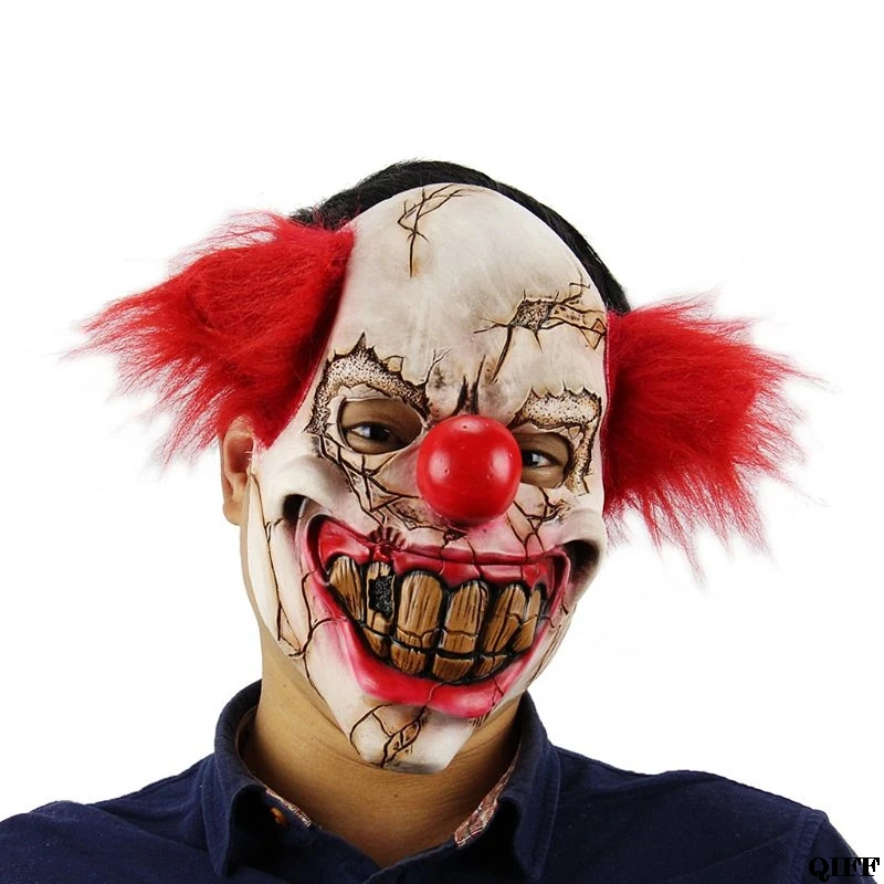 Взрослая страшная латексная маска для лица Rotface Зомби костюм клоуна на Хэллоуин