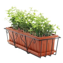 Прямоугольник Выращивание овощей цветочный горшок простота железная рама подвеска балкон Выращивание овощей клубника бассейна пилоны