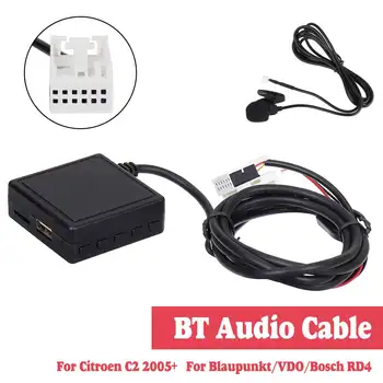 

HIFI Audio Car bluetooth 5.0 Module AUX Microphone Cable Adapter Radio Stereo For Citroen C2 For Peugeot 307 408 807 1007