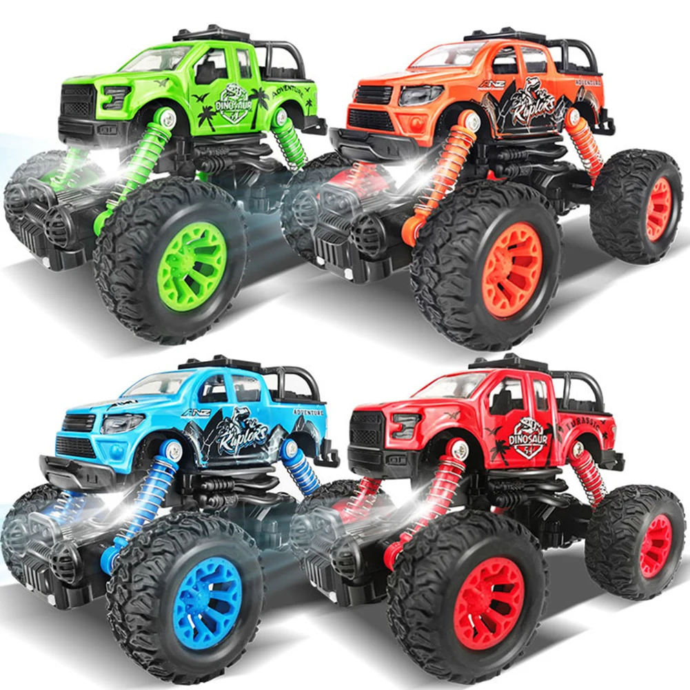 1/32 4WD внедорожный подъемник для автомобиля, мотоцикла, отступить модели с музыкой светодиодный детские игрушки