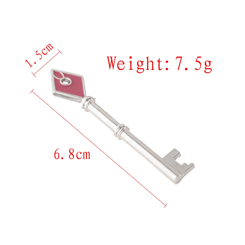 Game Residents Evils Keychain Set RPD Square Plum Heart Key Police Playing Cards Badge Pendants Keyring For Men Cosplay Jewelry