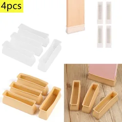 Couvre pieds de chaise en Silicone, 4 pièces, protection de sol, coussin de canapé en bois, Table, lit, silencieux, tapis antidérapant solide, amortisseur 