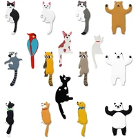 Cartoon Animal Wall Decorative Hook, Cat, Dog, Bird, Bear, Raccoon, Whiteboard Sticker, Refrigerator Kids Gifts, Home Decoration 1